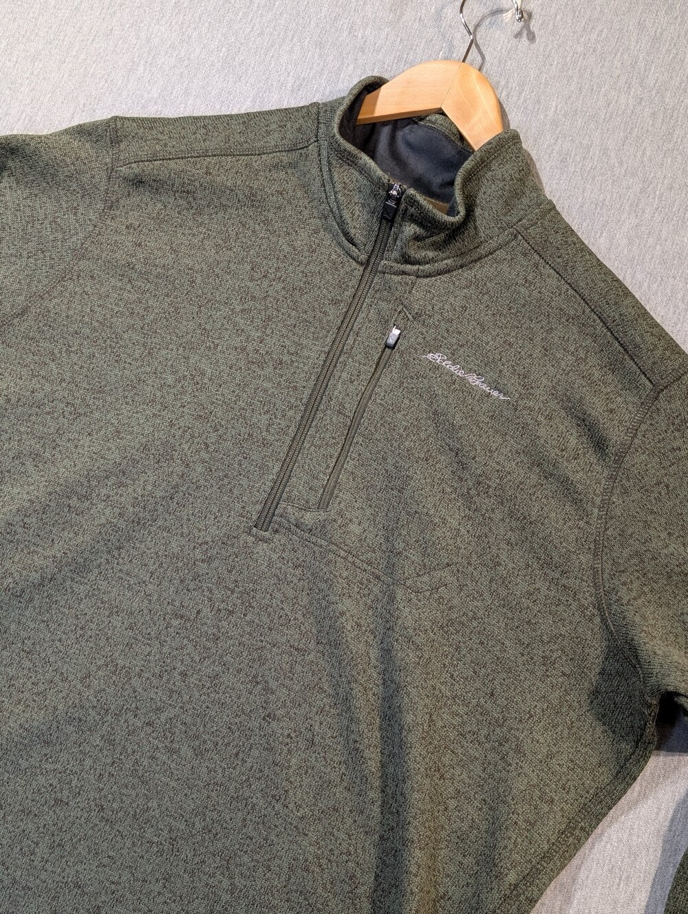 Eddie Bauer 1/2 Zip Fleece Pullover Men's 2XL Green